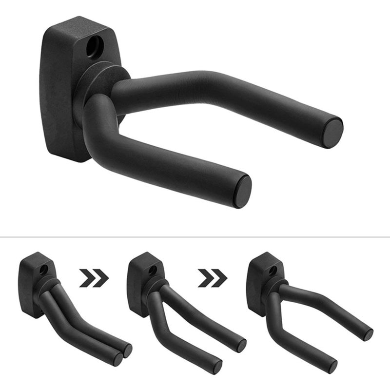 CC CAIHONG Guitar Wall Mount Hanger 2 Pack, Guitar Hanger Wall Hook Holder Stand Display Black with Screws - Easy to Install - Fits All Size Guitars, Bass, Mandolin, Banjo, Ukulele - Image 4